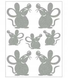 Reflexní nažehlovací motivy - myšky